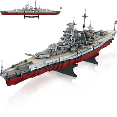 Nutcracker Bismarck 2081-piece model mid-build shows scale and bricks