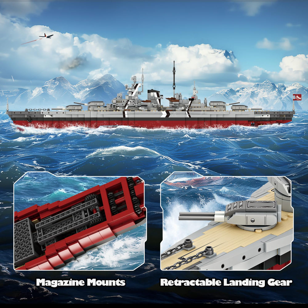 Nutcracker Bismarck gear system powers spinning propellers during play