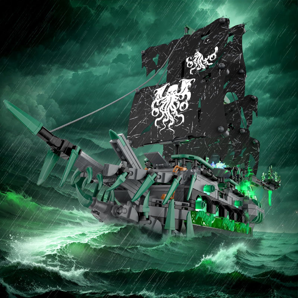 NUTCRACKER pirate ship display-ready kit for stylish home shelves.