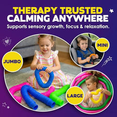 Nutty Toys Jumbo Pop Tubes XL sensory tools for ADHD or autism contexts.