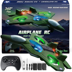 Nutty Toys RC Stunt Airplane front view for indoor and outdoor fun