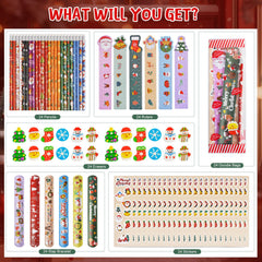 NVAZIOP Christmas erasers with holiday motifs perfect for student desk setups
