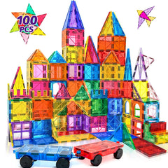 NVHH magnetic tiles 100pcs set enables creative building and exploration