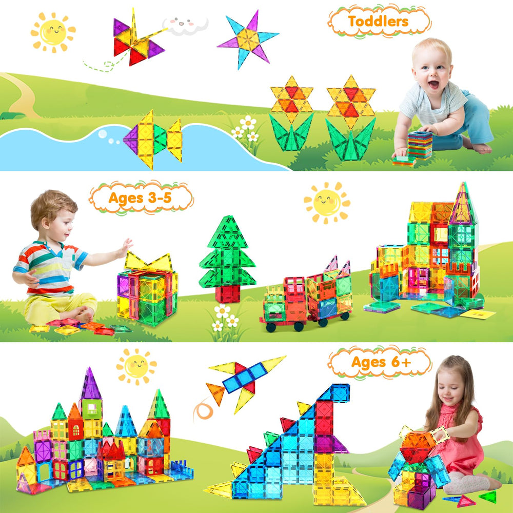 NVHH magnetic tiles include two cars for dynamic pretend play