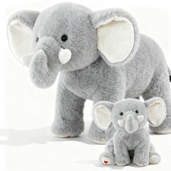 NXLPJH mom-elephant-18in plush sits upright for cozy playtime and display