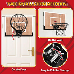 NZQXJXZ hoop mounted on wall or door for flexible setup