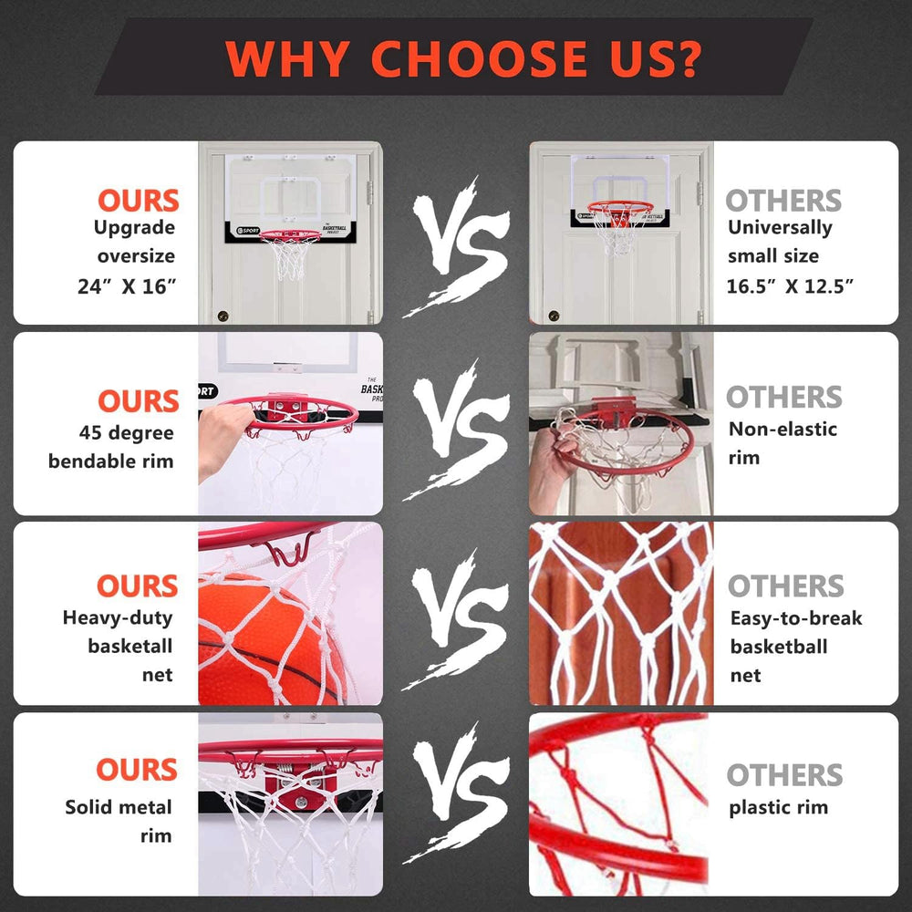 NZQXJXZ mini basketball set includes 3 balls and pump for ready-to-play fun.