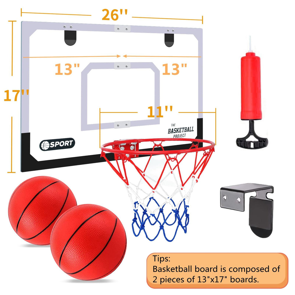 NZQXJXZ Upgrade Basketball Hoop includes two balls for immediate shooting fun