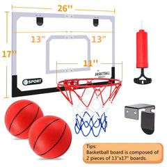 NZQXJXZ Upgrade Basketball Hoop includes two balls for immediate shooting fun