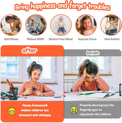 OAHCGNO S colorful rotating fidget for creative shapes.