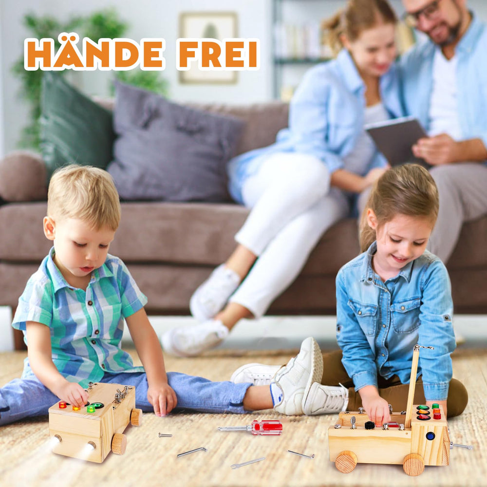 OAKJAR safe, durable wood construction supports long-lasting playtime.