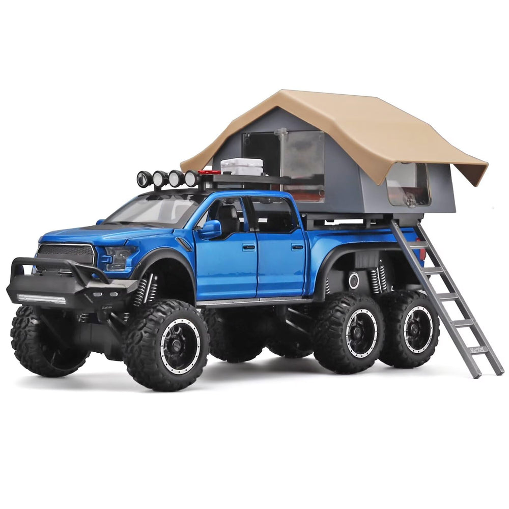 OANMYJJO F150 diecast truck side view highlights durable construction for long-lasting play.