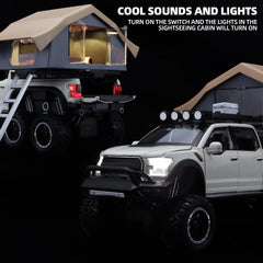 OANMYJJO F150 with sightseeing cabin assembled for imaginative RV play.