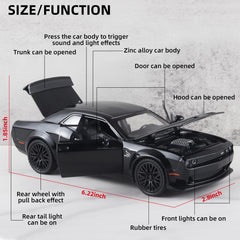OANMYJJO Hellcat pull-back action car for quick races and learning