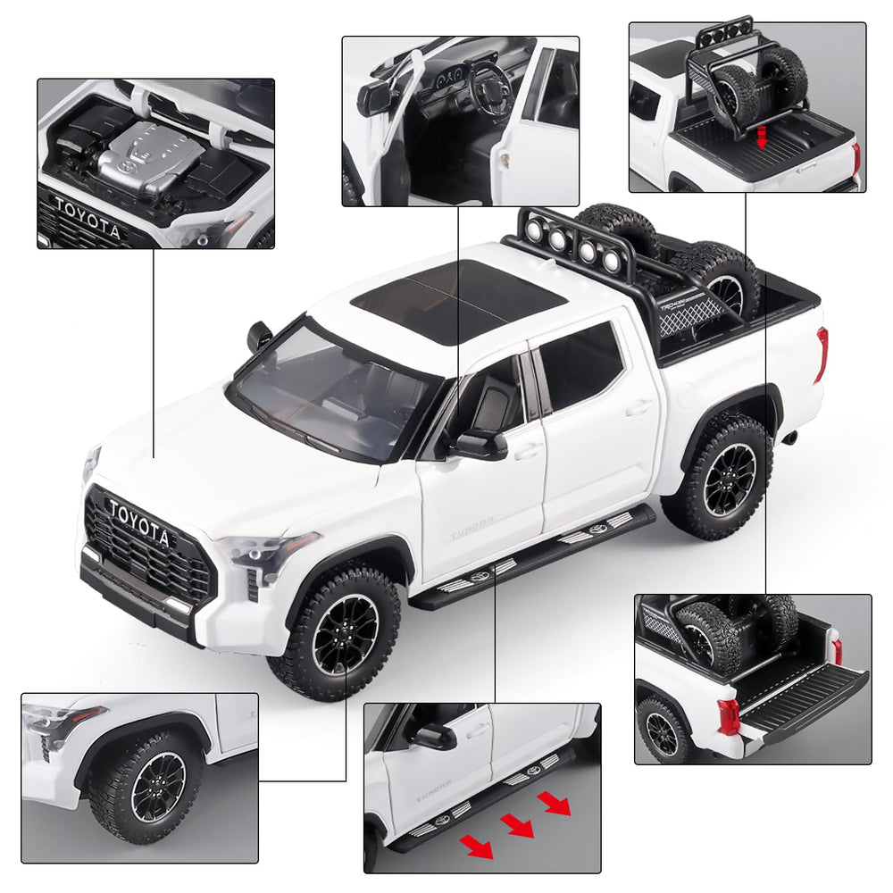 OANMYJJO Tundra diecast toy in action with pull back motion.