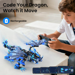 OASO blue dragon 3-in-1 model ready for creative challenges.