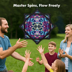 Oazoxcx Flow Star paisley arcs glow in sun and stage lighting.