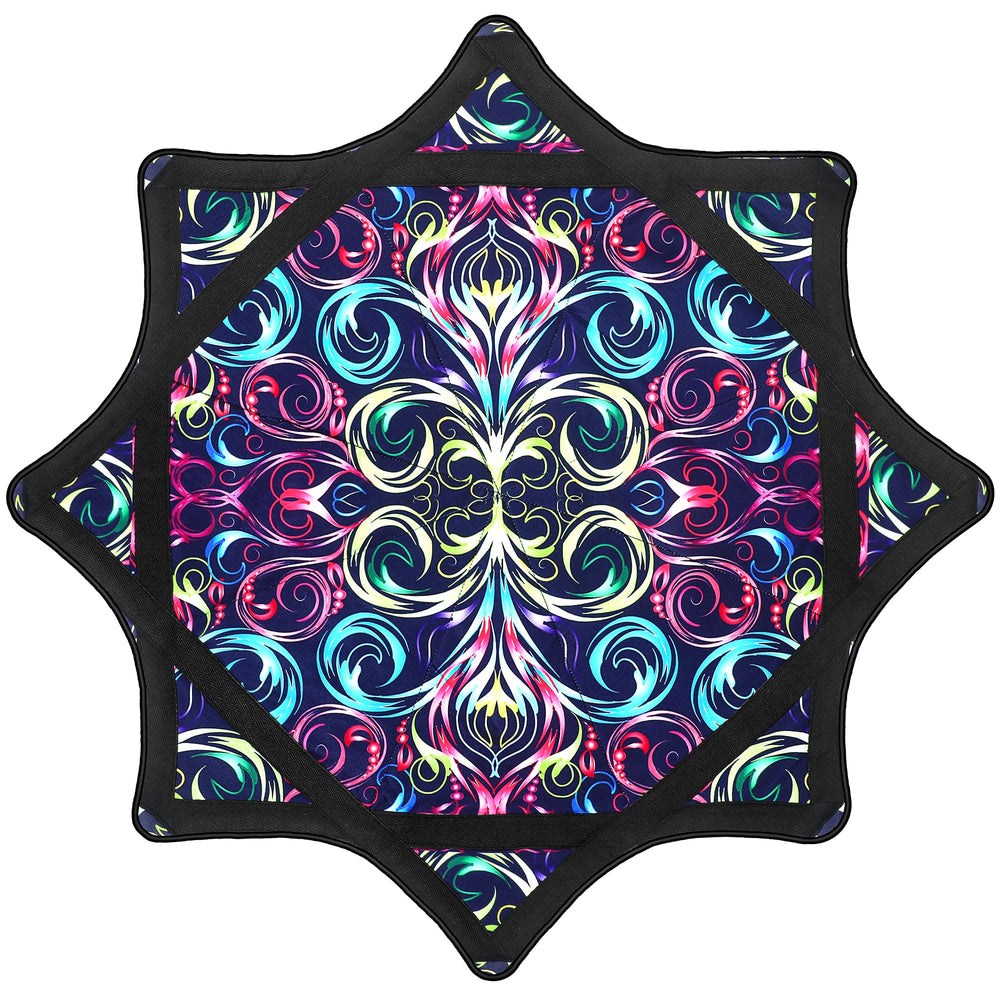 Oazoxcx Flow Star paisley pattern twirling for rhythm practice.