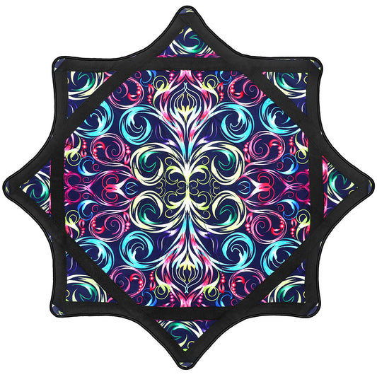 Oazoxcx Flow Star paisley pattern twirling for rhythm practice.