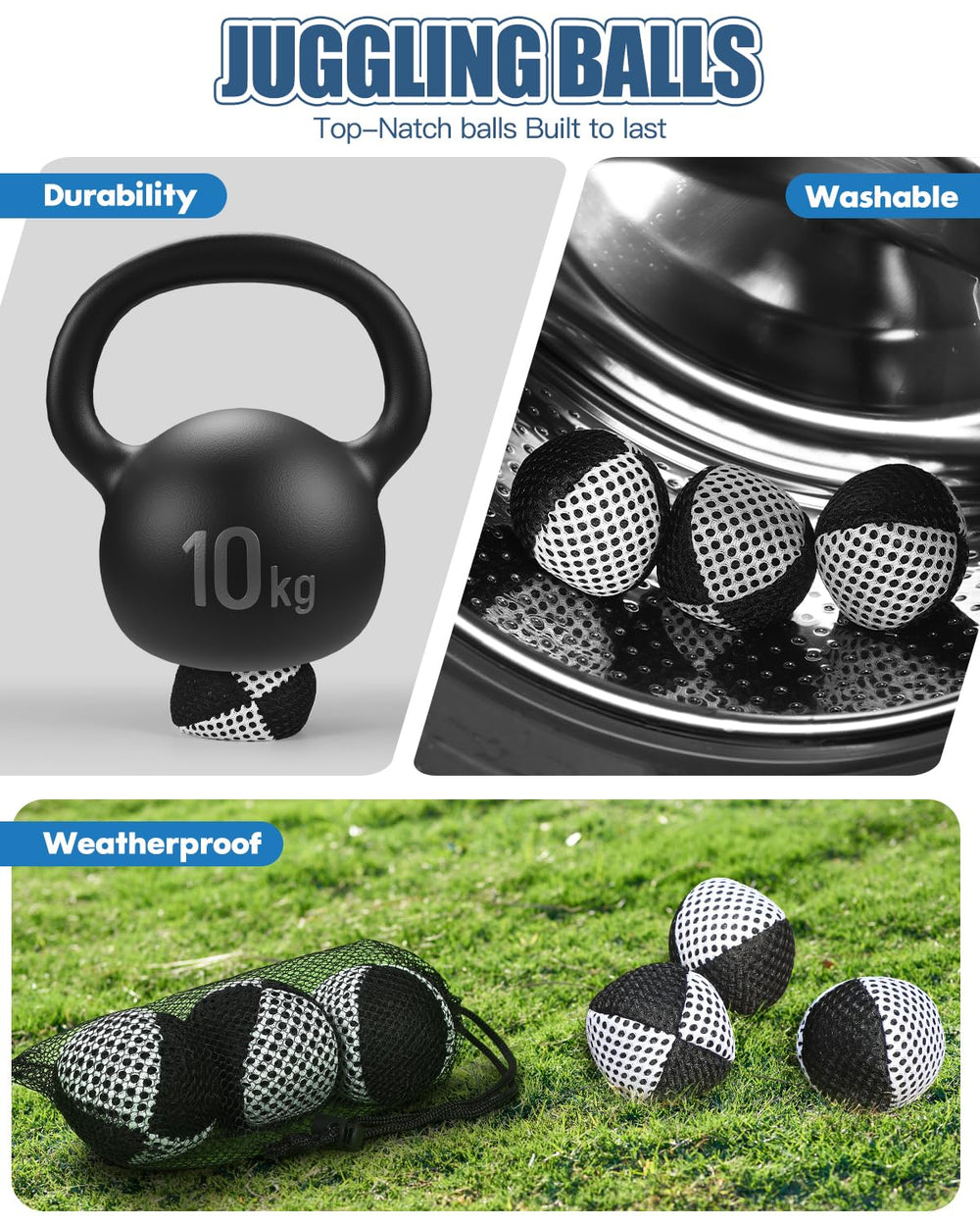 oazoxcx black-white contrast aids visibility during throws.