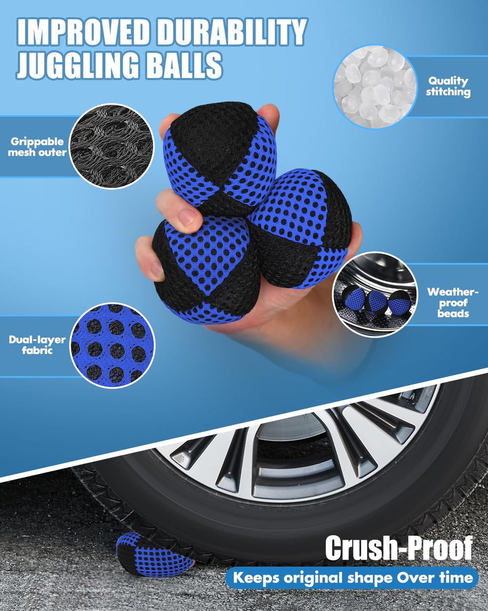 oazoxcx juggling balls bright colors improve visibility mid-flight.