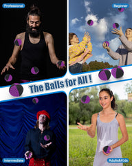 oazoxcx juggling balls diameter 2.4 inches for easy catching.