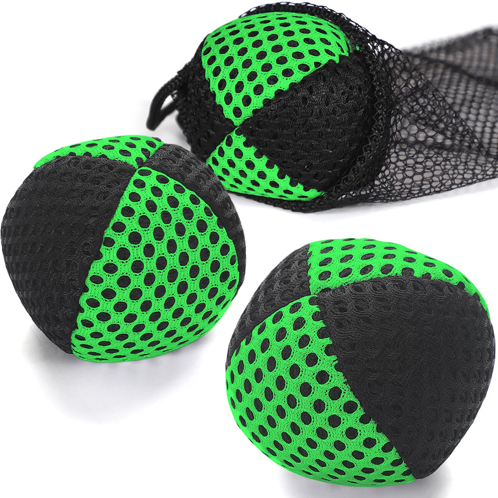 Oazoxcx juggling ball close-up shows handmade stitching for durability