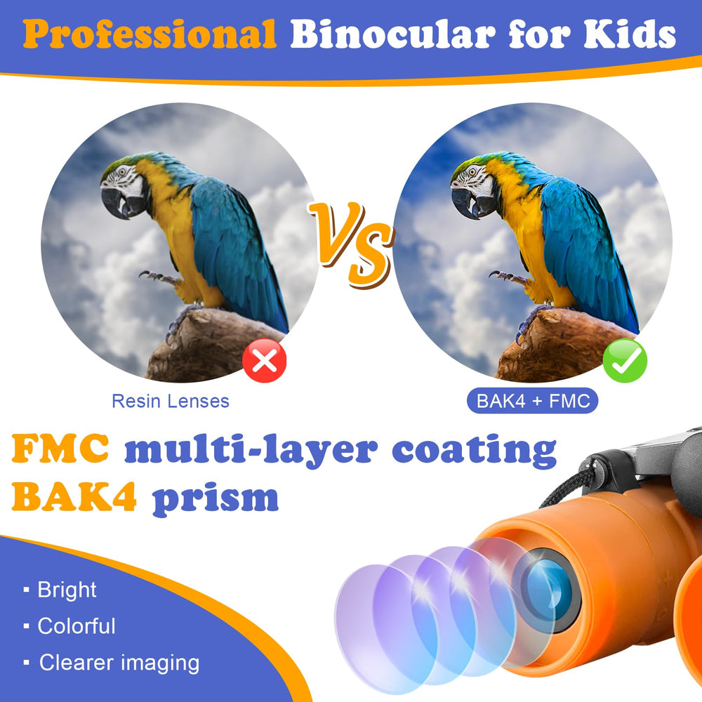 Center focus knob makes it easy for kids to dial in sharp details.