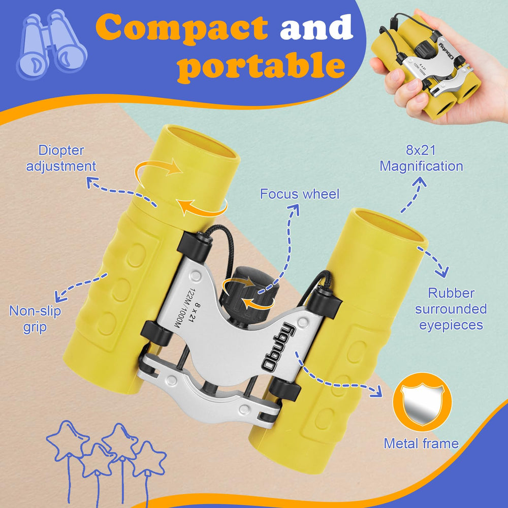 OBUBY compact binoculars are portable for travel and daily outdoor use
