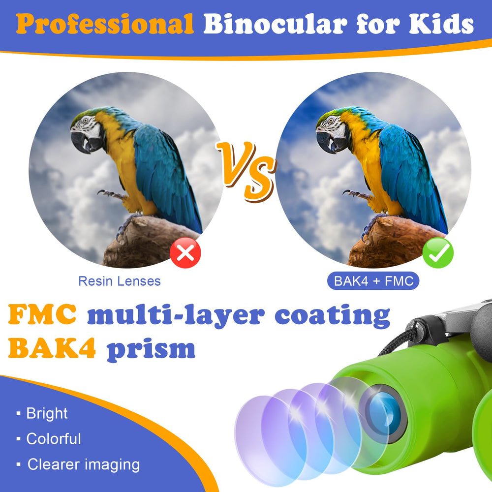 Obuby Kids Binoculars soft rubber eyepieces protect eyes during play.