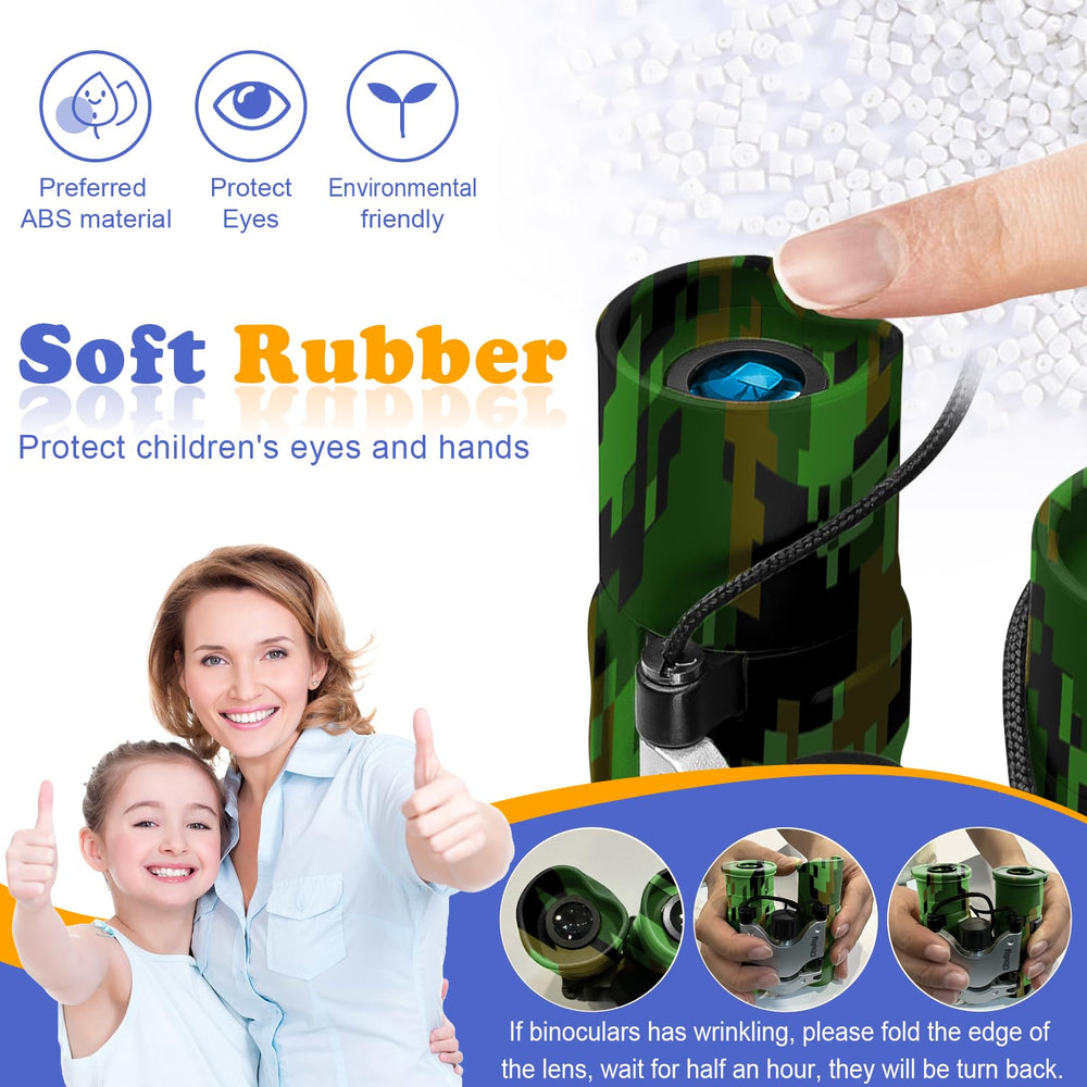 OBUBY Real Binoculars for Kids prism view delivers crisp images for bird watching.