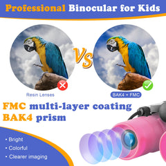 Obuby Real Binoculars for Kids provide a wide 7.2° field for easy spotting.