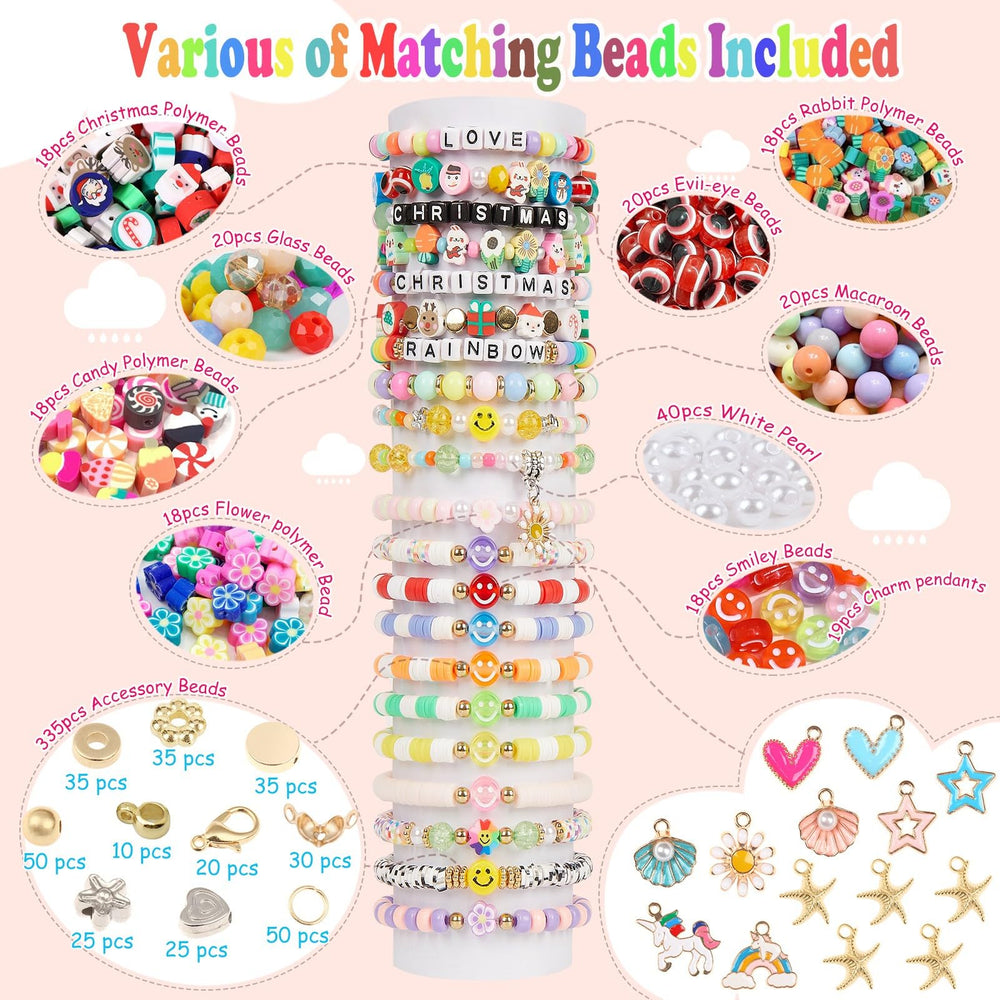 OCARDI bracelet kit with charms and accessory beads for personalization