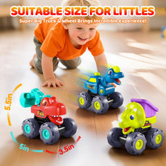 OCATO Dinosaur Monster Trucks Bright colors help attract attention and spark curiosity.