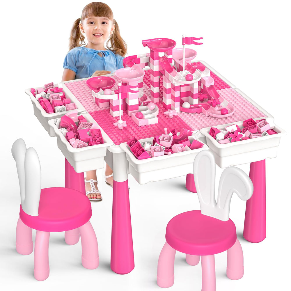 OCATO kids table and chair set with water table for creative play and storage