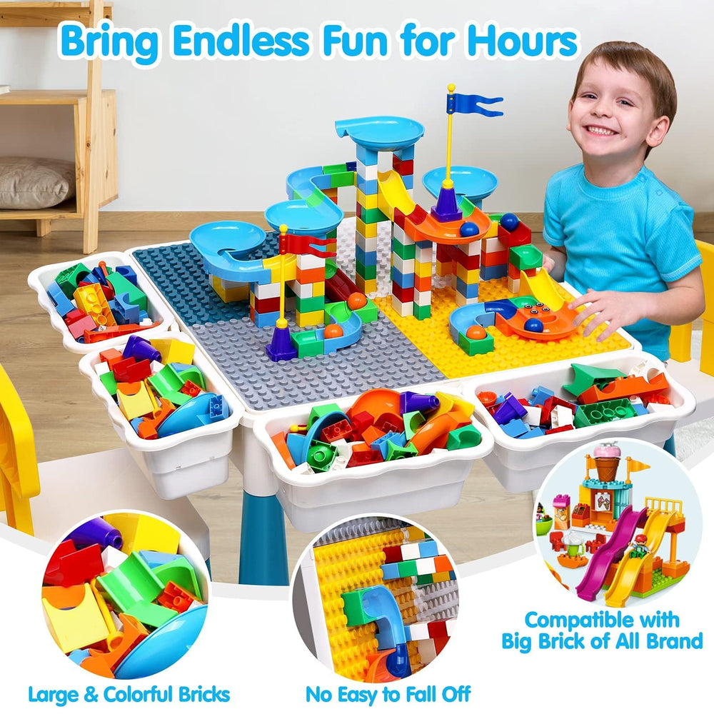 OCATO marble-run table blocks demonstrate stable engaging building fun for kids