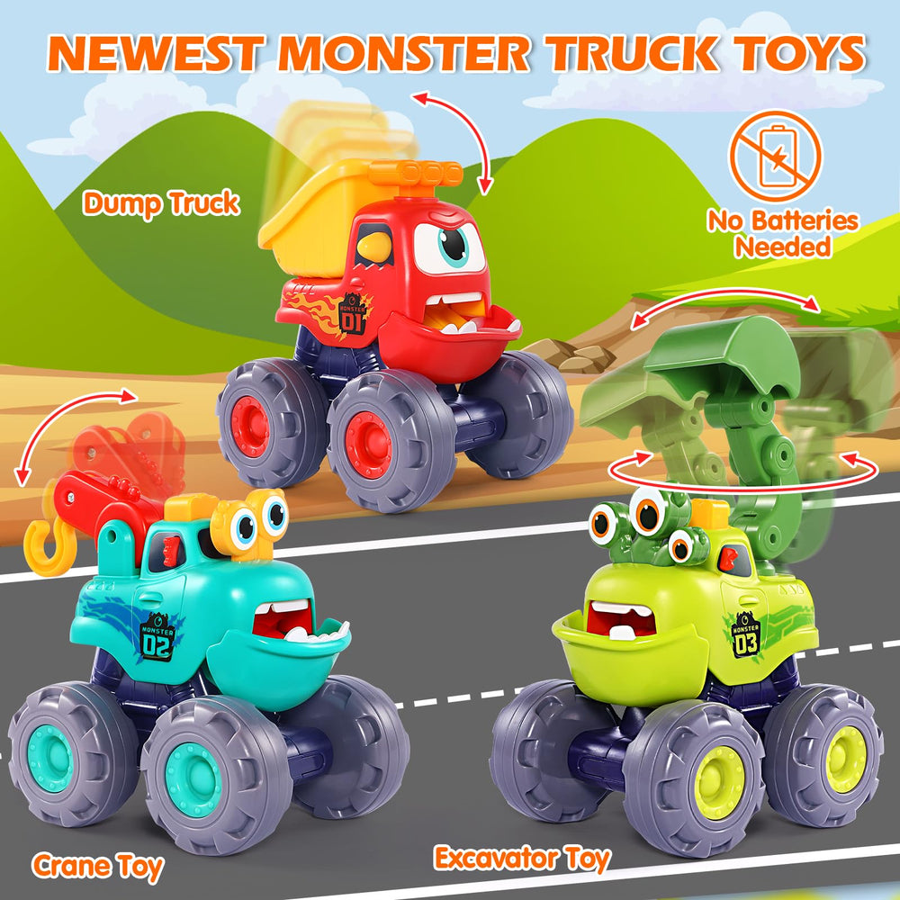 OCATO Monster Truck Dump Truck encourages active outdoor play and hand-eye coordination.