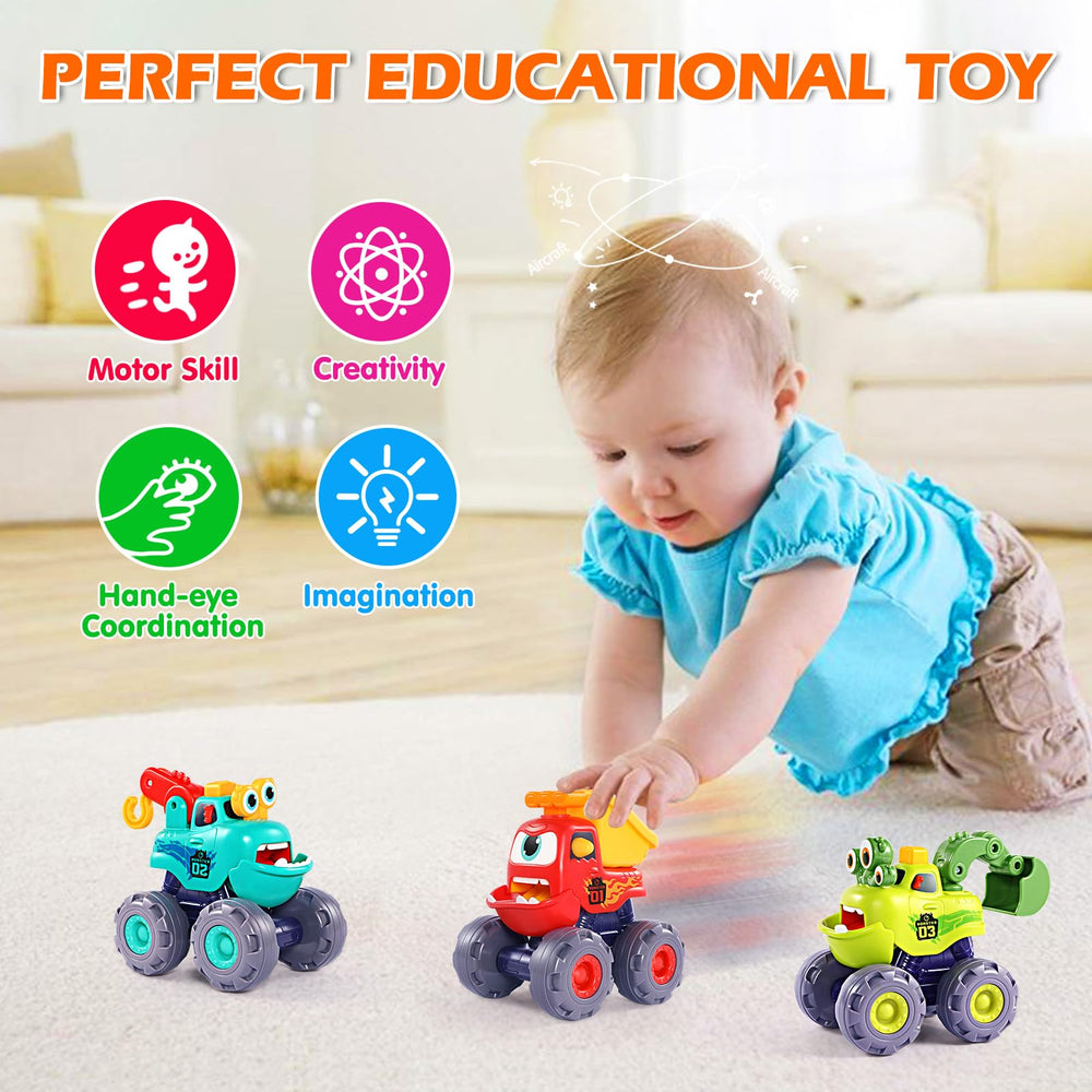 OCATO Monster Truck Pull-Back Action demonstrates simple movement for toddlers.