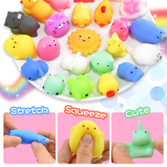OCATO kawaii cat squishy in bright hues, ideal for desk fidgeting