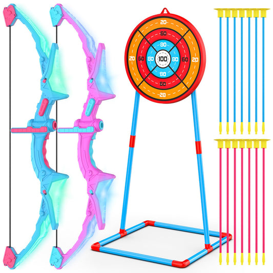 Ocditikl glow bows light up playtime for safe indoor archery.