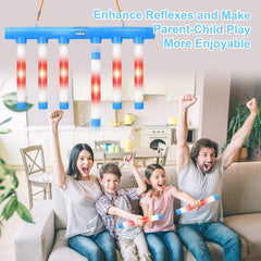 OCES Reflex Stick Game features English voice prompts to guide play and timing.
