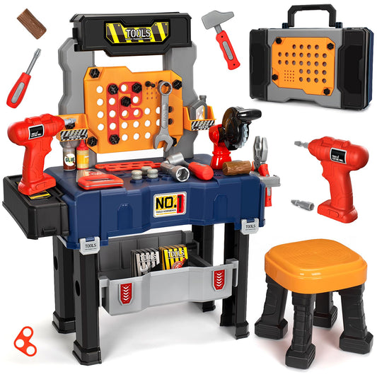 OCHIDO kids tool bench set with saw for imaginative pretend play and motor skills.