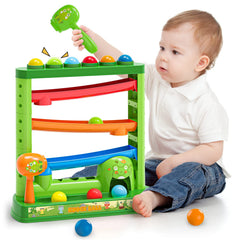 OCHIDO Pound A Ball toy with two hammers promotes fine motor skills through hammering play.