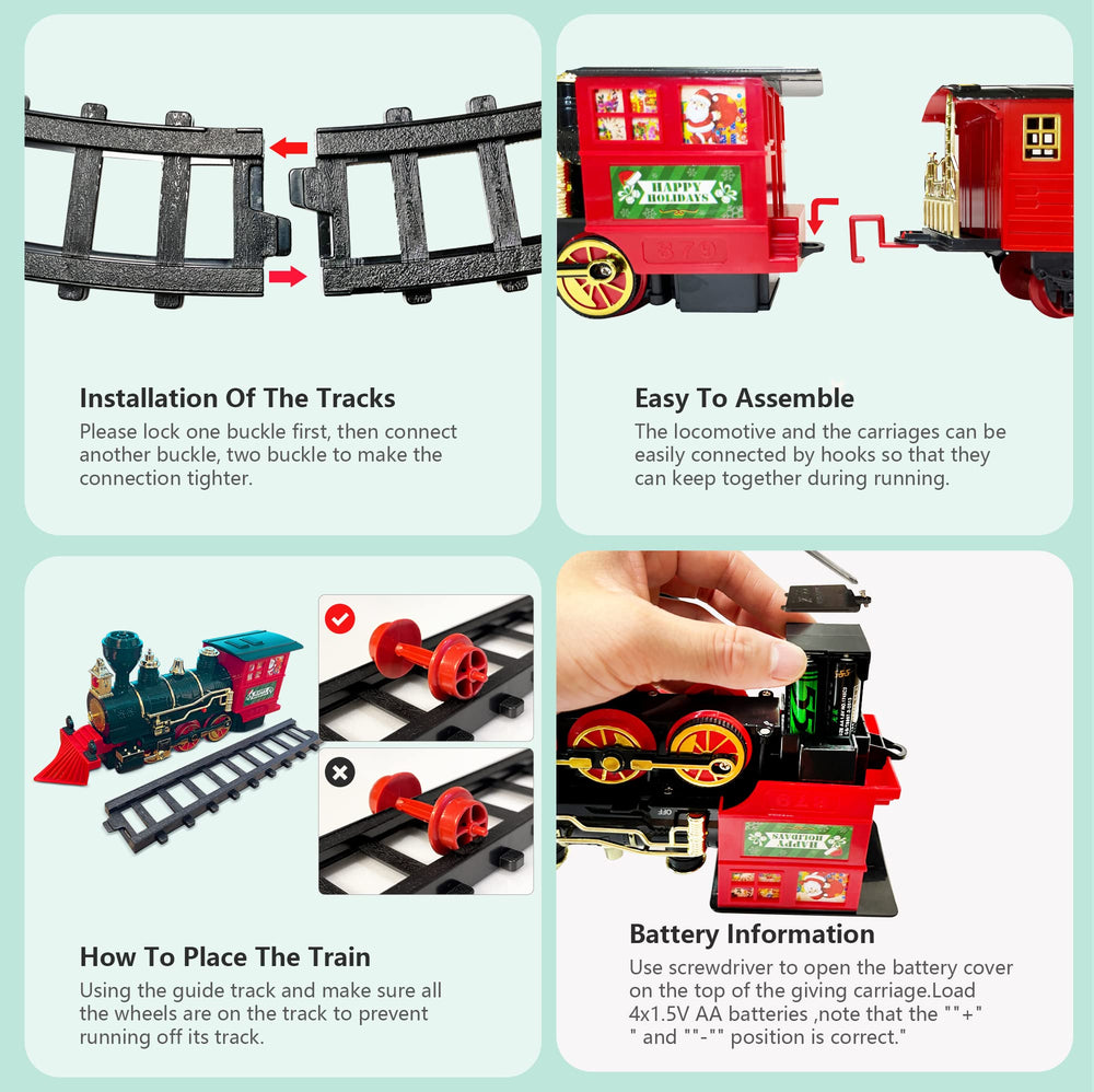 OCHIDO train set with lights, smoke and sound for festive ambiance