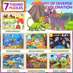 OCTERIC 7-pack puzzles city traffic promote spatial reasoning while arranging roads