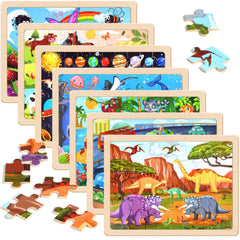 OCTERIC 7-pack puzzles dinosaurs boost imagination and hand-eye coordination