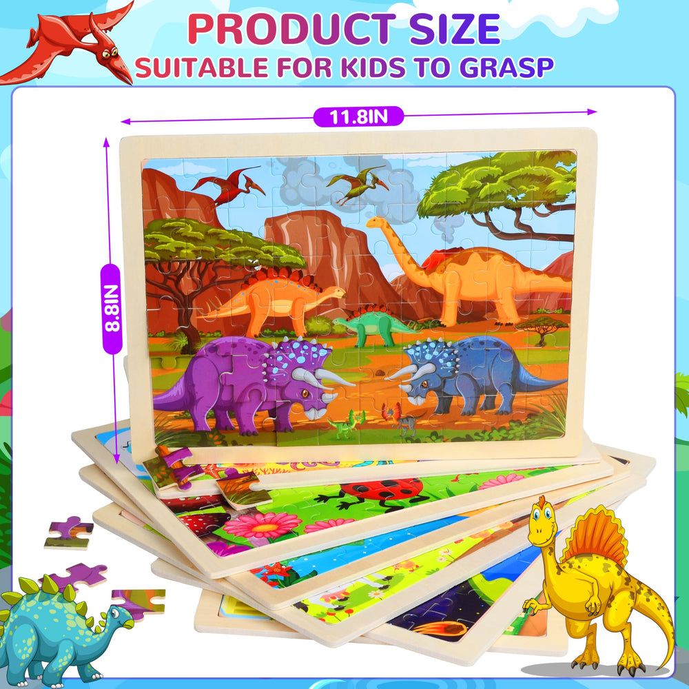 OCTERIC 7-pack puzzles farms support focus and sequencing with bright farm scenes