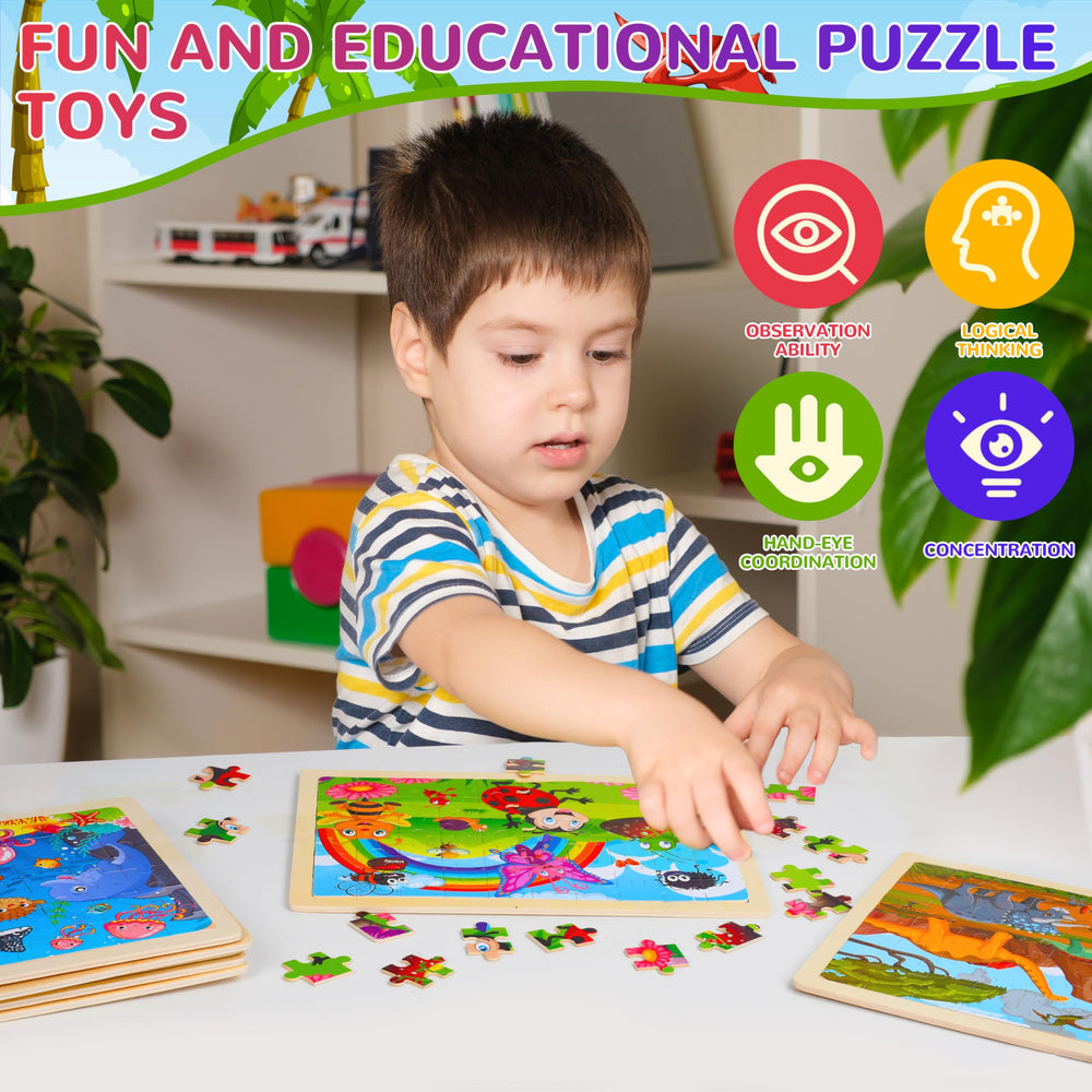 OCTERIC 7-pack puzzles sand offer tactile play and storytelling opportunities