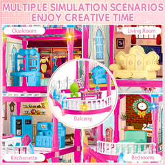 OCTERIC doll house bedroom and bathroom creates cozy routines and imaginative care scenarios.