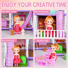 OCTERIC doll house bedroom and bathroom spaces ready for decorating